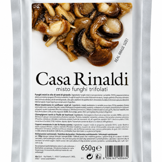 Ciuperci mix sotate în ulei de floarea soarelui 650g