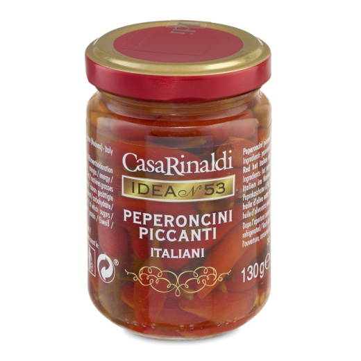 Ardei Peperoncini picanti din Calabria in ulei extra virgin 130g
