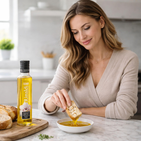 Ulei de măsline extra virgin aromatizat cu usturoi 250ml